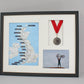 Medal display Frame with Apertures for  Portrait A4 Map/certificate & 5x7" Photo. 40x50cm. - PhotoFramesandMore - Wooden Picture Frames