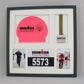 Medal display Frame with Apertures for Swim Cap, Running Bib, Medal and two Photos. 50x50cm. Swimmers | Triathletes | Athletes - PhotoFramesandMore - Wooden Picture Frames