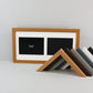 Suits two 5x7" Photos. 20x40cm. Wooden Multi Aperture photo Frame.