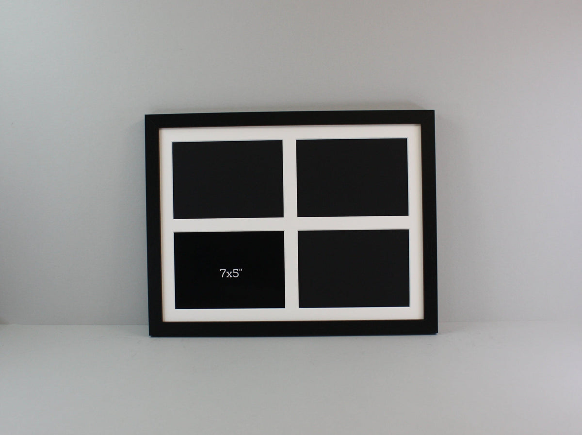 Suits Four 5x7" photos. 30x40cm. Wooden Multi Aperture Photo Frame. - PhotoFramesandMore - Wooden Picture Frames