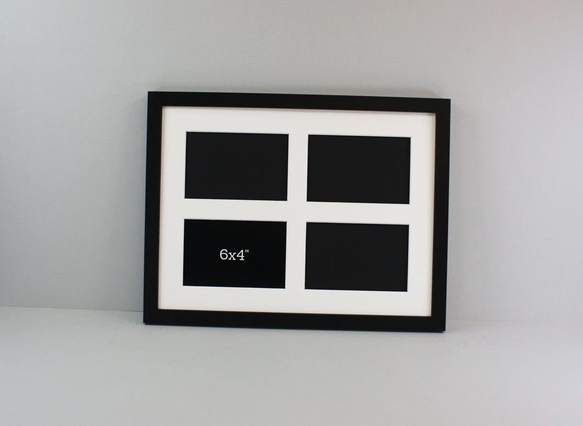 Suits Four 6x4" photos. 30x40cm. Multi Aperture Photo Frame.