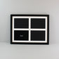 Suits Four 5x7" photos. 30x40cm. Wooden Multi Aperture Photo Frame.