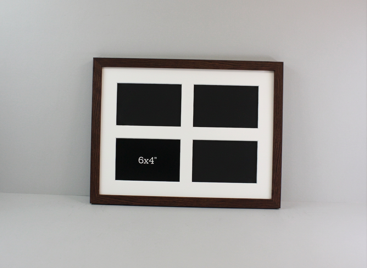 Suits Four 6x4" photos. 30x40cm. Multi Aperture Photo Frame.