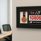 Marathon Medal display. Proudly display your Medal and 20x20cm Bib. Wooden Frame.