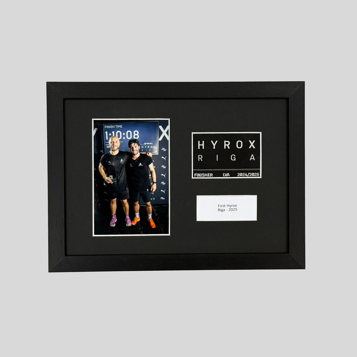 Personalised Hyrox Patch & Photo Display Frame | A4 Frame | Wooden Frame |