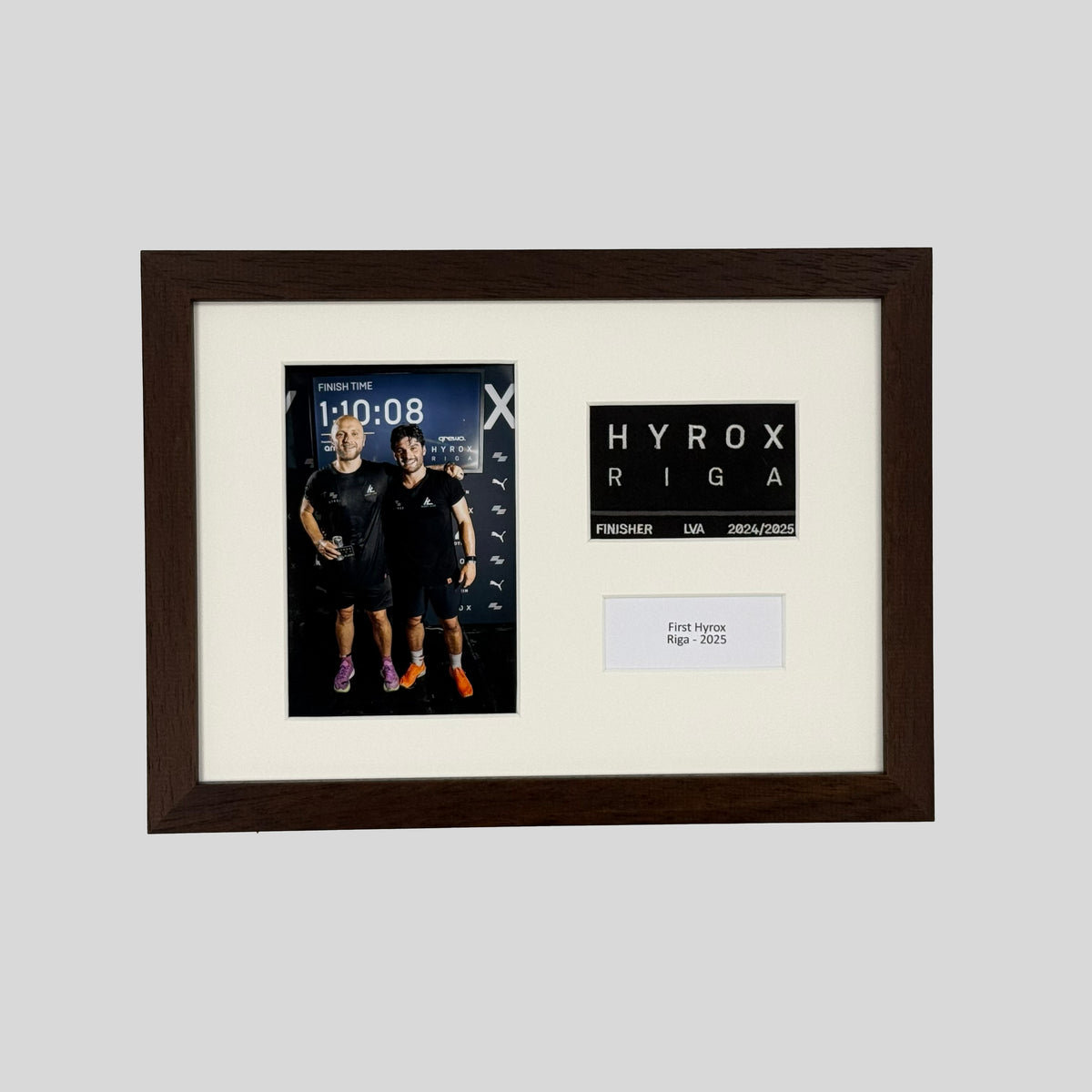 Personalised Hyrox Patch & Photo Display Frame | A4 Frame | Wooden Frame |