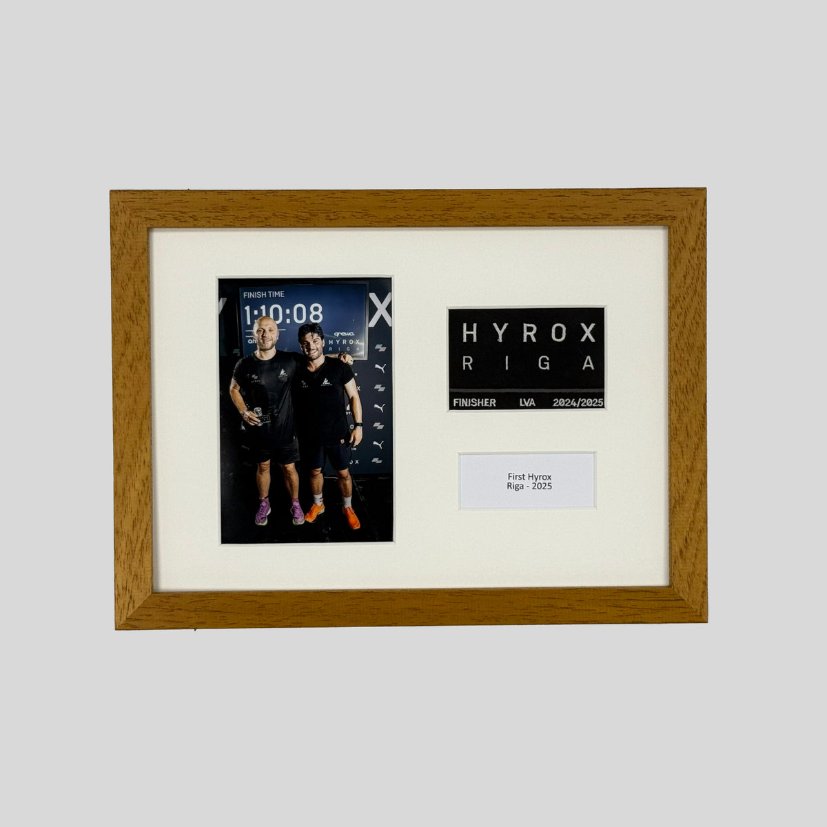 Personalised Hyrox Patch & Photo Display Frame | A4 Frame | Wooden Frame |