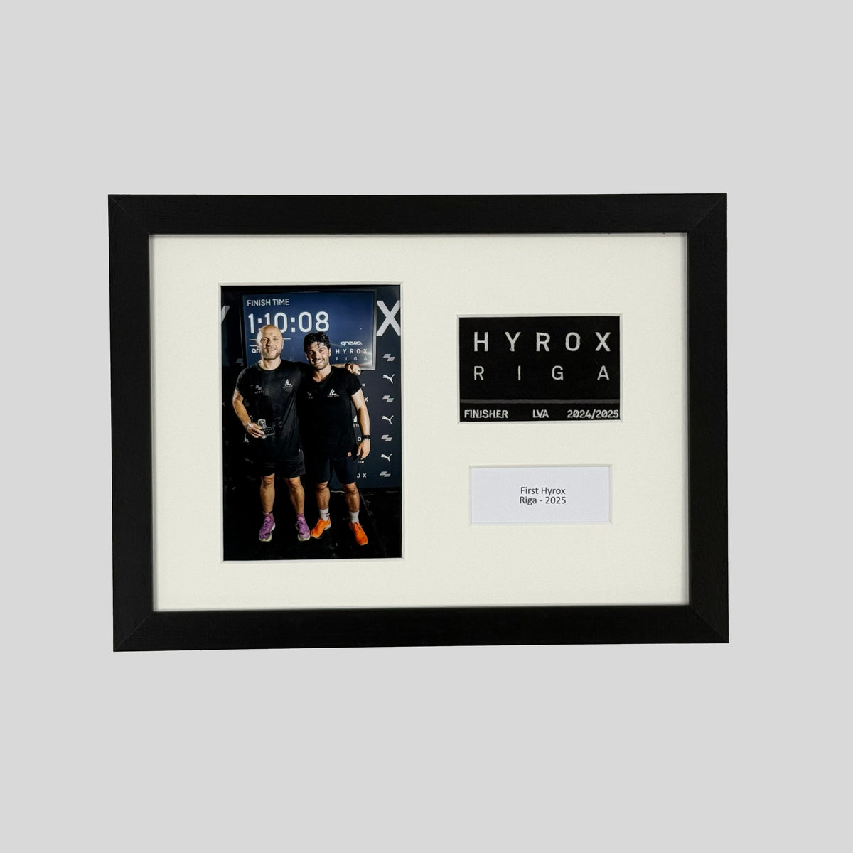 Personalised Hyrox Patch & Photo Display Frame | A4 Frame | Wooden Frame |