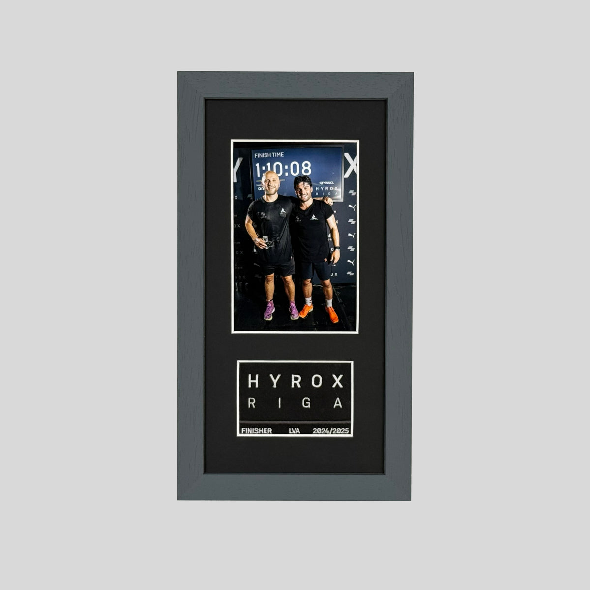 Hyrox Patch & Photo Display Frame | 15x30cm | Wooden Frame |