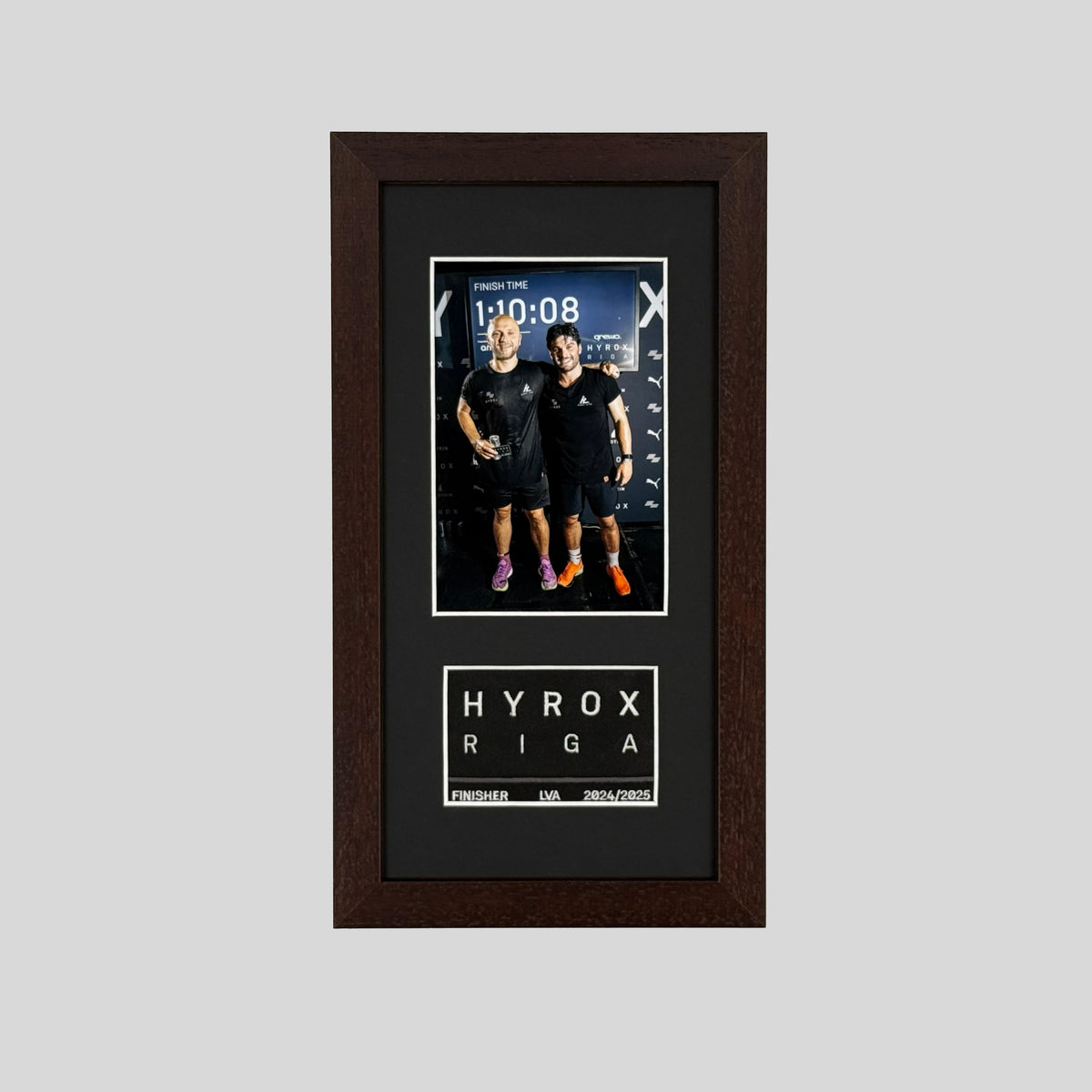 Hyrox Patch & Photo Display Frame | 15x30cm | Wooden Frame |