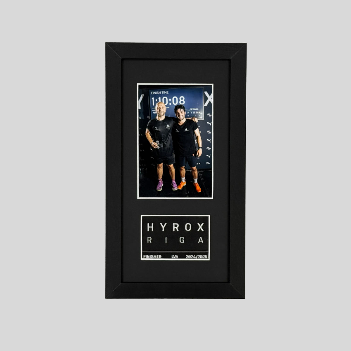 Hyrox Patch & Photo Display Frame | 15x30cm | Wooden Frame |
