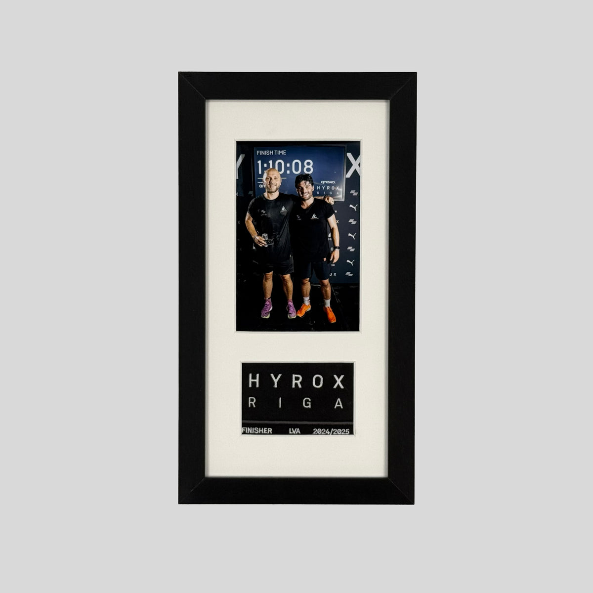 Hyrox Patch & Photo Display Frame | 15x30cm | Wooden Frame |