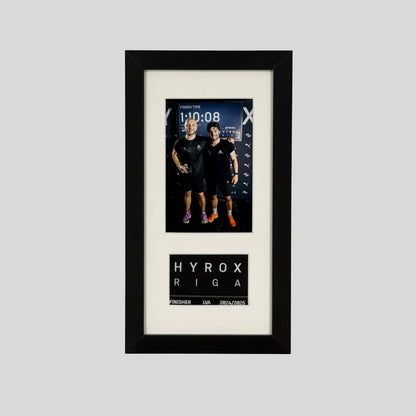 Hyrox Patch & Photo Display Frame | 15x30cm | Wooden Frame |