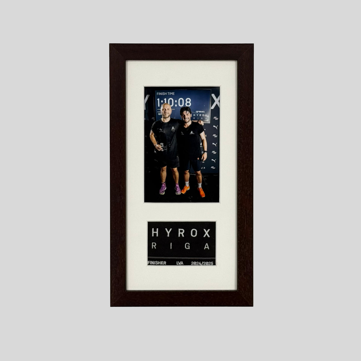 Hyrox Patch & Photo Display Frame | 15x30cm | Wooden Frame |