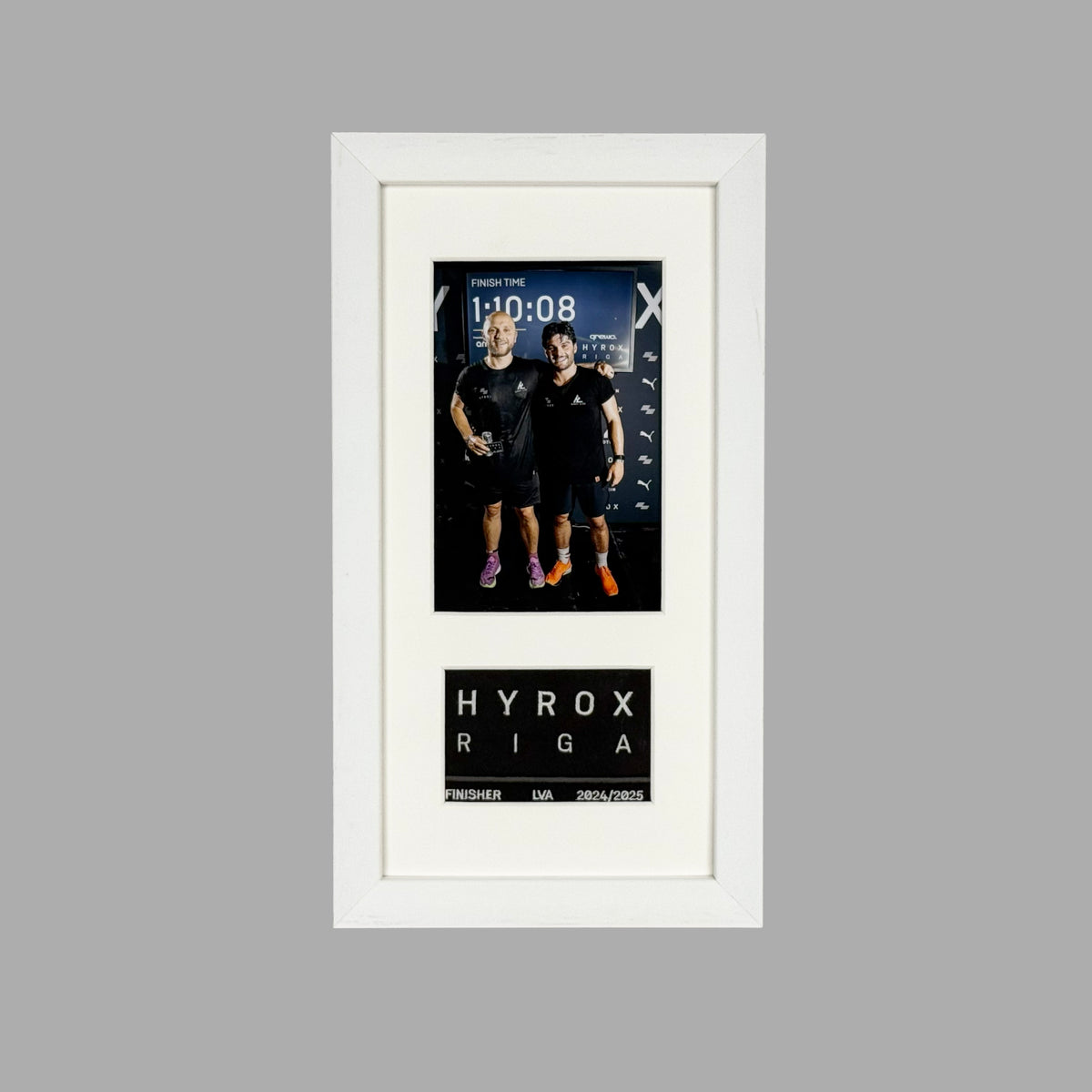 Hyrox Patch & Photo Display Frame | 15x30cm | Wooden Frame |