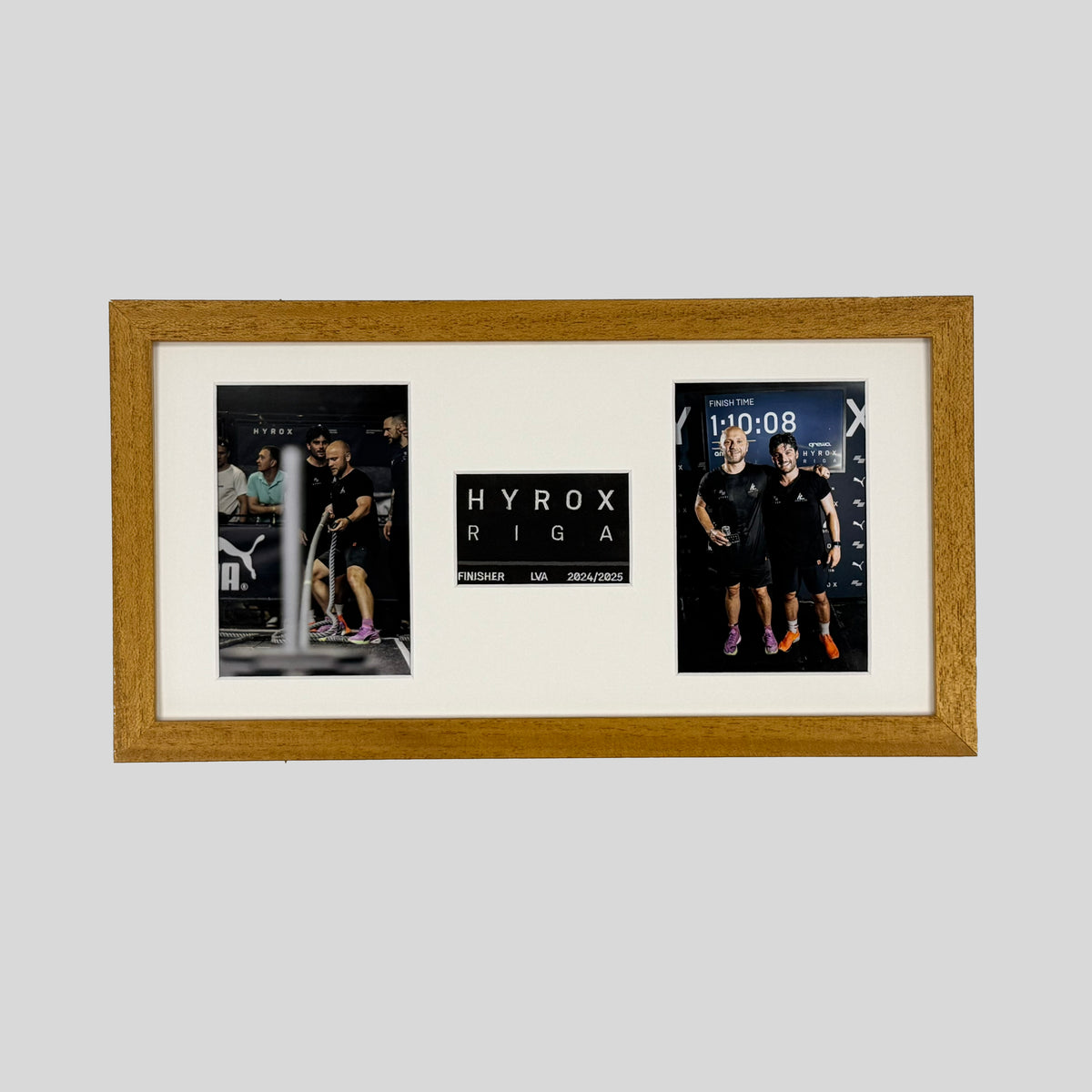 Hyrox Patch & Photo Display Frame | 20x40cm Frame | Wooden Frame |