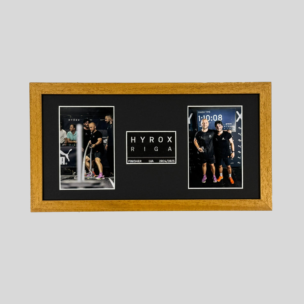 Hyrox Patch & Photo Display Frame | 20x40cm Frame | Wooden Frame |