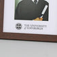 Frame for a university photo with university text on show