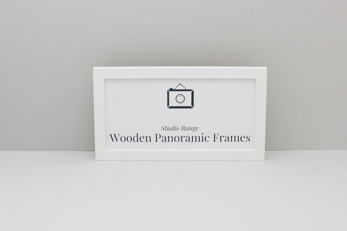 White Panoramic Picture Frames - Studio Range - PhotoFramesandMore - Wooden Picture Frames