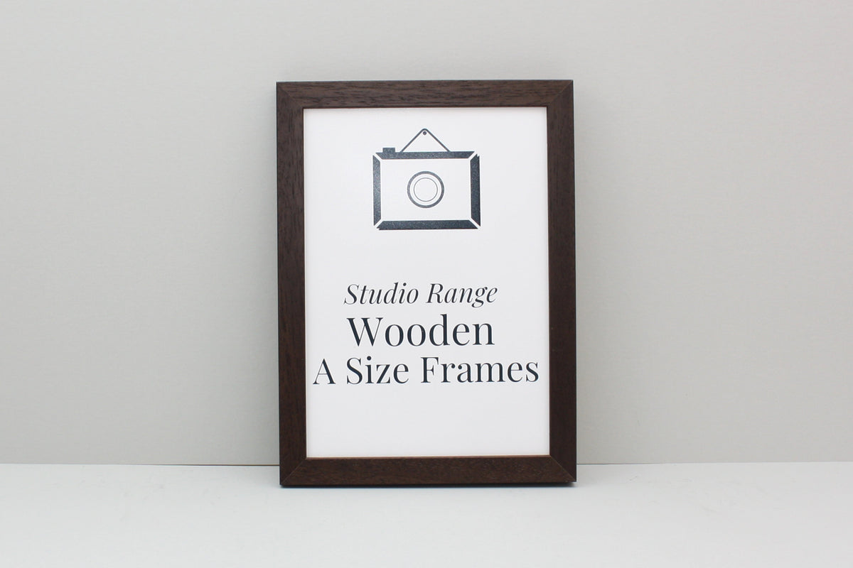 Walnut Colour A-Size Frames - A1, A2, A3, A4 Size Wooden Poster Frame - PhotoFramesandMore - Wooden Picture Frames