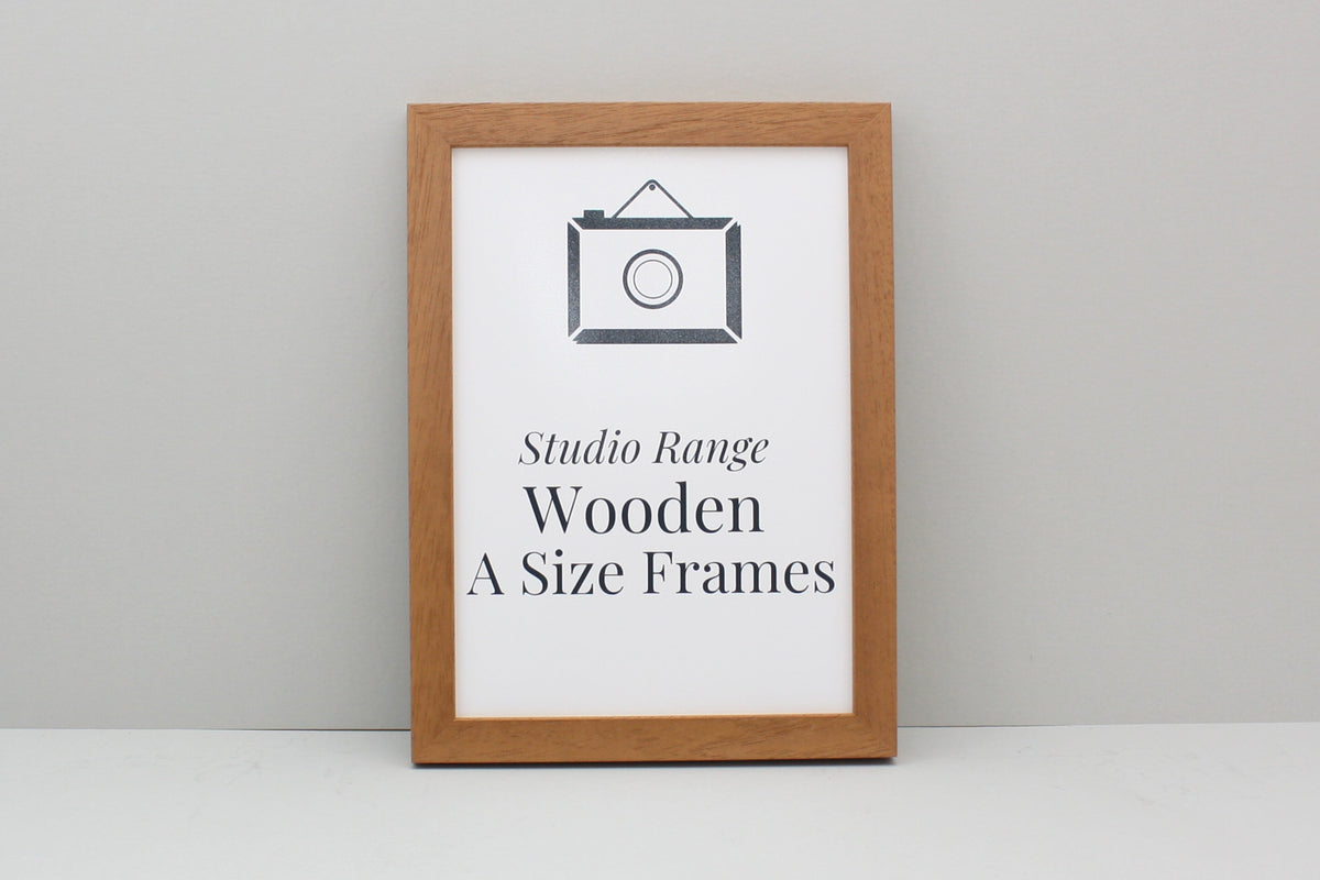 Oak Colour A-Size Frames - A1, A2, A3, A4 Size Wooden Poster Frame - PhotoFramesandMore - Wooden Picture Frames