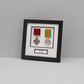 Personalised Military and Service Medal display Frame for Two Medals. 20x20cm. Handmade by Art@Home. War Medals. WW1. WW2. - PhotoFramesandMore - Wooden Picture Frames