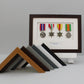 Personalised Military and Service Medal display Frame for Four Medals and text. A4 Frame. Service Medals | War Medals | WW1 | WW2 - PhotoFramesandMore - Wooden Picture Frames
