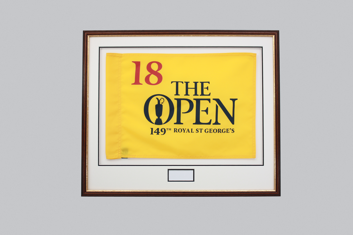 Personalised Flag Display Frame, with text box. Traditional Range - PhotoFramesandMore - Wooden Picture Frames