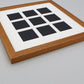 Instax Square Multi Aperture Wooden Photo Frame. Holds Nine 62mmx62mm sized Photos. 30x30cm. - PhotoFramesandMore - Wooden Picture Frames