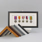 Military and Service Medal display Frame for Six Medals. 20x40cm. Handmade. Service Medals | War Medals | WW1 | WW2 | Collector Medals - PhotoFramesandMore - Wooden Picture Frames