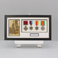 Personalised Military and Service Medal display Frame for Four Medals and a 6x4" Photograph. - PhotoFramesandMore - Wooden Picture Frames