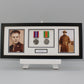 Personalised Military and Service Medal display Frame for Two Medals and two 6x4" Photographs. 20x50cm. Handmade. War Medals. - PhotoFramesandMore - Wooden Picture Frames