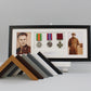 Personalised Military Medal display Frame for Three Medals and two 6x4" Photographs. 20x50cm. Service Medals | War Medals | WW1 | WW2 | Wall Hanging - PhotoFramesandMore - Wooden Picture Frames