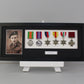 Personalised Military and Service Medal display Frame for Six Medals and a 6x4" Photograph. 20x50cm. - PhotoFramesandMore - Wooden Picture Frames