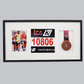 Sports Medal Display Frame for Medal, Race Bib and Photo. Traditional Style Frame. Perfect to showcase Marathon Medals. - PhotoFramesandMore - Wooden Picture Frames