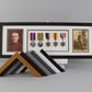 Military and Service Medal display Frame for Five Medals and two 6x4" Photographs. 20x60cm.  Service Medals | War Medals | WW1 | WW2 - PhotoFramesandMore - Wooden Picture Frames