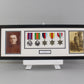 Personalised Military Medal display Frame for Five Medals and two 6x4" Photographs. 20x60cm.  War Medals. - PhotoFramesandMore - Wooden Picture Frames