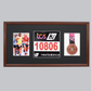 Sports Medal Display Frame for Medal, Race Bib and Photo. Traditional Style Frame. Perfect to showcase Marathon Medals. - PhotoFramesandMore - Wooden Picture Frames