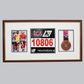 Sports Medal Display Frame for Medal, Race Bib and Photo. Traditional Style Frame. Perfect to showcase Marathon Medals. - PhotoFramesandMore - Wooden Picture Frames