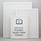 White - Wooden Ready Made Frames - PhotoFramesandMore - Wooden Picture Frames