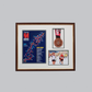 Medal display Frame with Apertures for  Portrait A4 Map or certificate & 5x7" Photo. Traditional Style - PhotoFramesandMore - Wooden Picture Frames