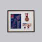 Medal display Frame with Apertures for  Portrait A4 Map or certificate & 5x7" Photo. Traditional Style - PhotoFramesandMore - Wooden Picture Frames