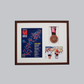 Medal display Frame with Apertures for  Portrait A4 Map or certificate & 5x7" Photo. Traditional Style - PhotoFramesandMore - Wooden Picture Frames