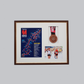 Medal display Frame with Apertures for  Portrait A4 Map or certificate & 5x7" Photo. Traditional Style - PhotoFramesandMore - Wooden Picture Frames