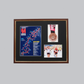 Medal display Frame with Apertures for  Portrait A4 Map or certificate & 5x7" Photo. Traditional Style - PhotoFramesandMore - Wooden Picture Frames