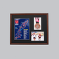 Medal display Frame with Apertures for  Portrait A4 Map or certificate & 5x7" Photo. Traditional Style - PhotoFramesandMore - Wooden Picture Frames