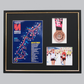 Medal display Frame with Apertures for  Portrait A4 Map or certificate & 5x7" Photo. Traditional Style - PhotoFramesandMore - Wooden Picture Frames