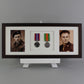 Military and Service Medal display Frame for Two Medals and two 6x4" Photographs. 20x50cm. | Service Medal | War Medal | WW1 | WW2 | - PhotoFramesandMore - Wooden Picture Frames