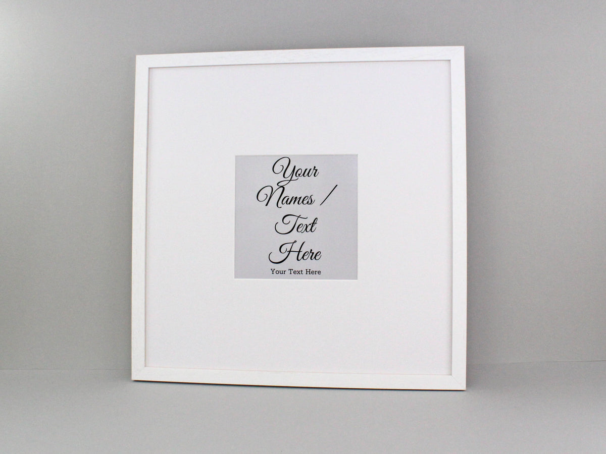 Wedding Signing Frames. 50x50cm. With 8x8inch Aperture for personalised Name/Quote or for a Photo. Wedding Guestbook. - PhotoFramesandMore - Wooden Picture Frames