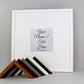 Wedding Signing Frames. 50x50cm. With 8x8inch Aperture for personalised Name/Quote or for a Photo. Wedding Guestbook. - PhotoFramesandMore - Wooden Picture Frames